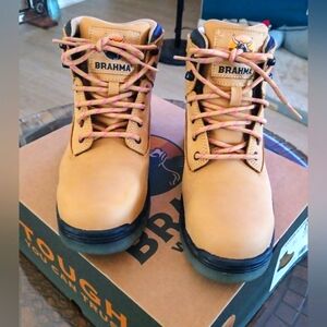 Women's New Brahma Tan and Black Combustion Work Boots